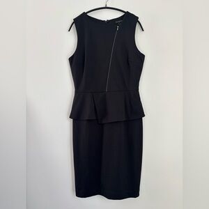 Banana Republic Moto Zip Dress Size 8 Black
